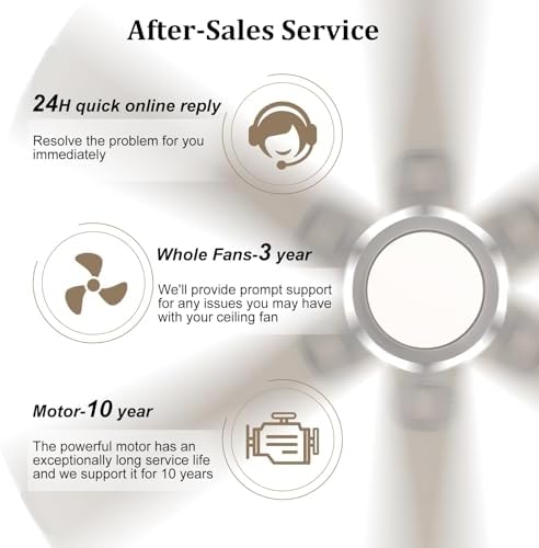 wingbo ceiling fan with lights - 64 inch, front angle view