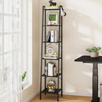 Hzuaneri Ladder Shelf, Bookshelf Bookcase, Freestanding Corner Storage Shelve by Hzuaneri