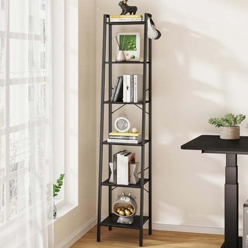 Hzuaneri Ladder Shelf, Bookshelf Bookcase, Freestanding Corner Storage Shelve by Hzuaneri