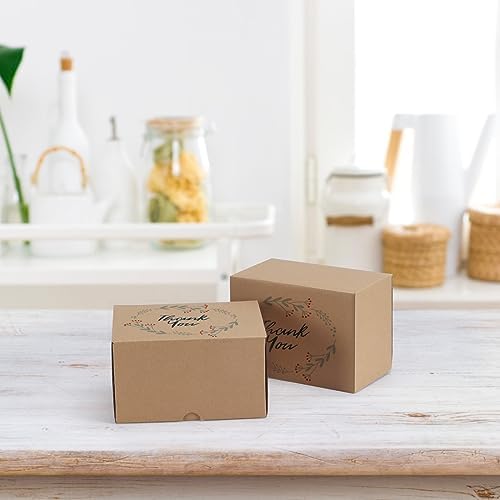 horlimer 7x5x4 inches shipping boxes set of 50, side view