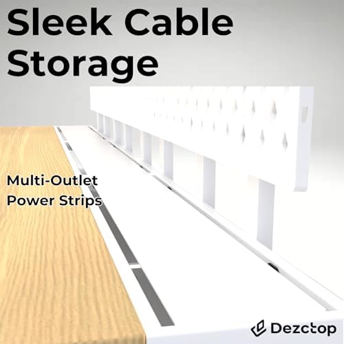 Dezctop Bifrost 160 63W x 28D Gaming PC Computer Desk with Shelves, Large Wor...