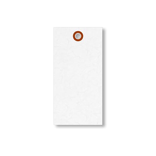 SmartSign Blank White Shipping Tags, Size #5, Made in USA by SmartSign