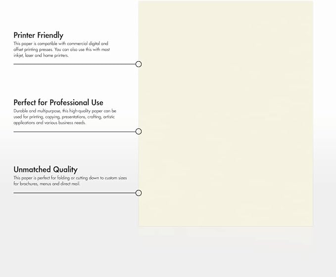 LUXPaper 8.5" x 11" Classic Crest Paper | Letter Size | Baronial Ivory | 24lb. - Image 8