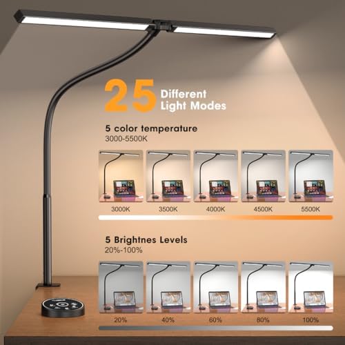 pzloz led desk lamp for office home, close-up detail