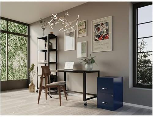 Scranton & Co Set of 2 18" D 2-Drawers Metal File Cabinet in Navy