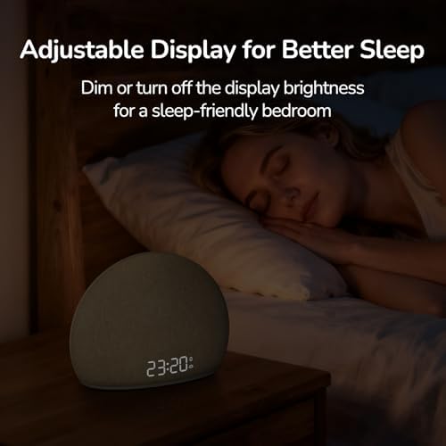 housbay sunrise alarm clock with bluetooth speaker &, front angle view