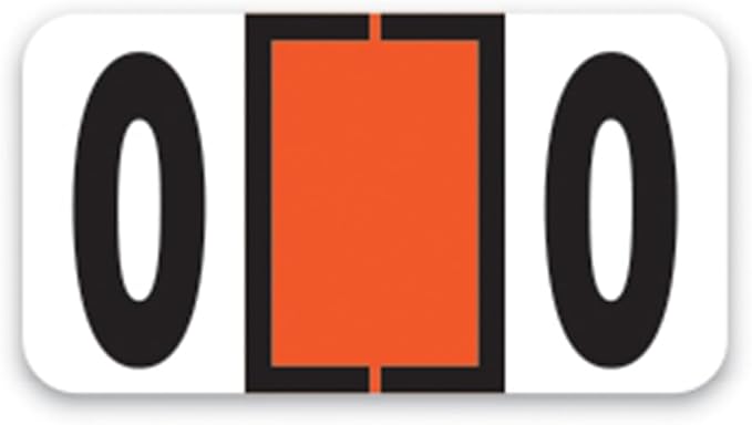 File Right Number Labels Roll – Color-Coded Numeric Filing Labels, 1-5/8" × by Unknown