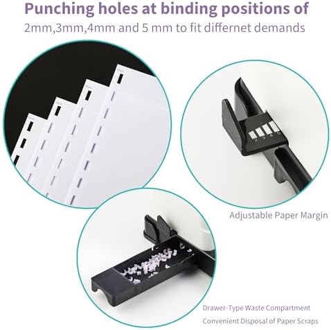 binditek binding machine, punch 12 sheets, 450 sheets shown in use