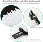 binditek binding machine, punch 12 sheets, 450 sheets shown in use