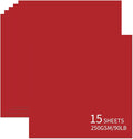 15 Sheets Red Cardstock 12"x12", 250gsm/90lb Heavyweight Cardstock Paper by Bazyrock