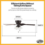 portage bay ceiling fans 52" renton bronze indoor, view 10