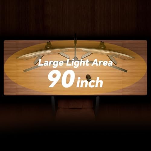 adjustable led desk lamp with clamp & remote on a desk or shelf