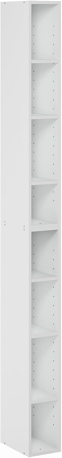 Furinno Fulda Book Shelf, 8-Tier Bookshelf, Bookcase with Space Saving Storag...