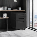 MIIIKO Mobile Filing Cabinet 3 Drawer, Rolling Small File Cabinet - Image 5