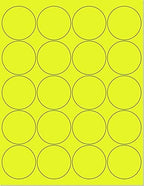 Pack of 50 Sheets, 8-1/2 x 11" Fluorescent Labels - Image 2
