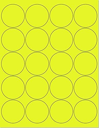 Pack of 50 Sheets, 8-1/2 x 11" Fluorescent Labels - Image 2