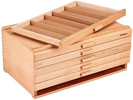 kingart wood 6-drawer artist supply storage box, 15-3/4”, view 11