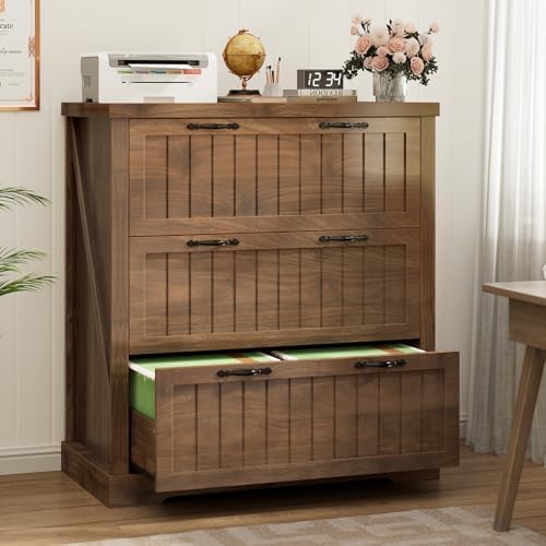 sedeta farmhouse 3 drawer file cabinet for home, view 9