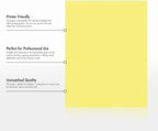 LUXPaper 8.5" x 11" Paper | Letter Size | Pastel Canary Yellow | 60lb. Text | - Image 9