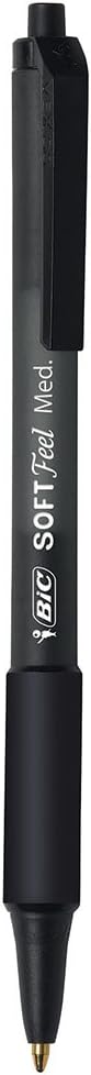 BIC Soft Feel Black Retractable Ballpoint Pens, Medium Point, 36-Count Pack - Image 2
