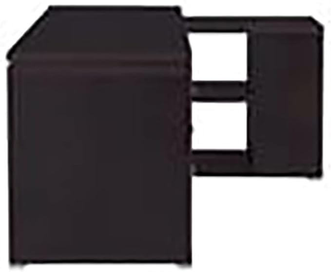Pemberly Row L Shape Corner Storage Desk in Brown Cappuccino, Letter/Legal File - Image 5