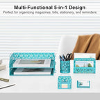 easypag desk organizers and accessories 5 pieces office, close-up detail