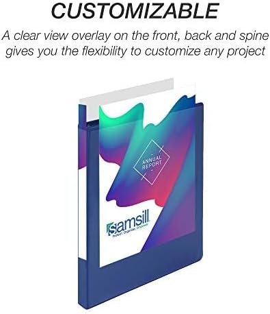 Samsill Durable .5 Inch Binder, Made in the USA, Round Ring Customizable Clear - Image 8