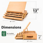 djar portable tabletop easel for painting with 3 shown in use