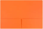LUXPaper 9" x 12" Presentation Folders | Two Pocket | Mandarin Orange | 100lb. - Image 3
