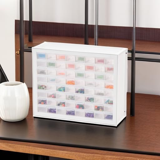 IRIS USA Bead Organizer Storage Bin Drawer Cabinet, 64-Drawer Plastic - Image 5