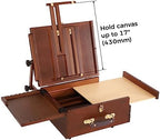 viswin portable plein air easel, pochade box with, side view