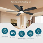 jsaitee ceiling fans with lights, 52 inch low shown in use