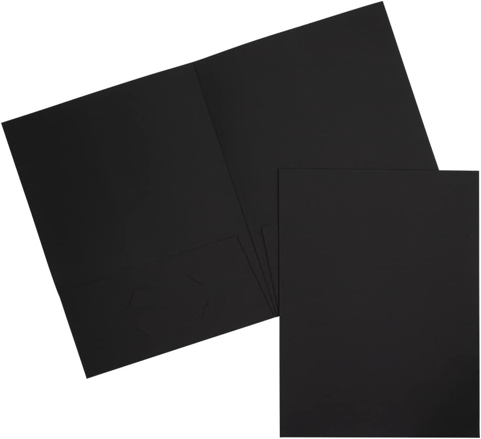 jam paper two pocket textured linen presentation folders, main product view