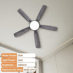 52 inch ceiling fans with remote control,soft backlight,quiet, view 9