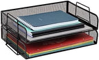Mind Reader Stackable Paper Tray, Desktop Organizer, File Storage, Metal Mesh by MindReader
