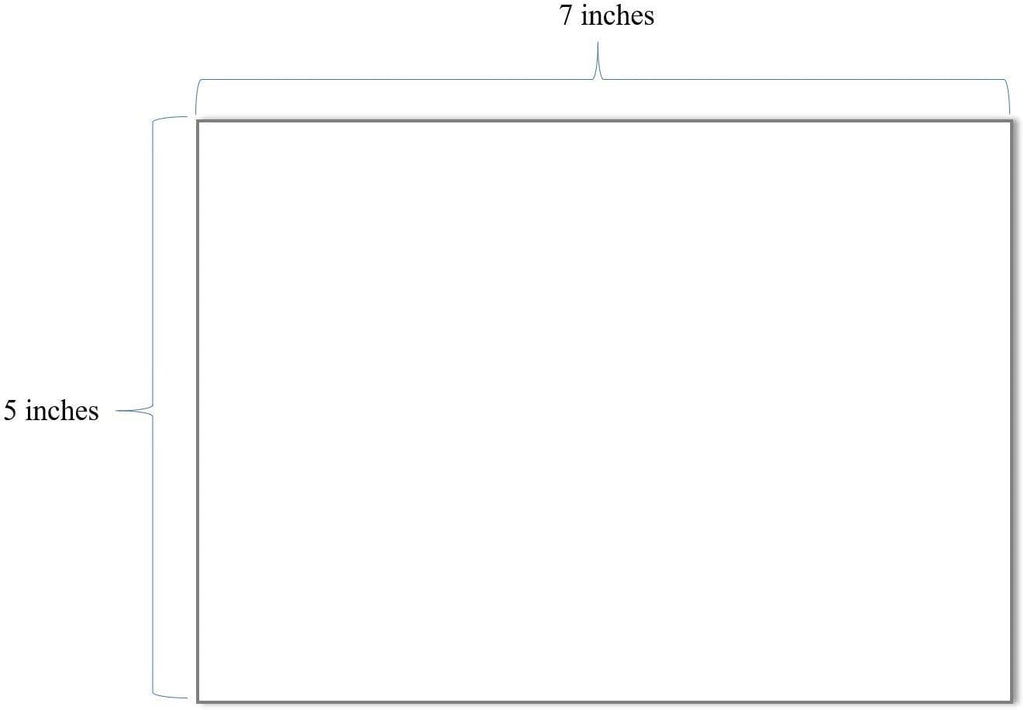 white cardstock 5" x 7" heavyweight | 80lb, side view