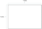 white cardstock 5" x 7" heavyweight | 80lb, side view