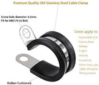 LOKMAN 20 Pack 1/2 Inch Stainless Steel Cable Clamp, Rubber Cushioned Insulated - Image 4