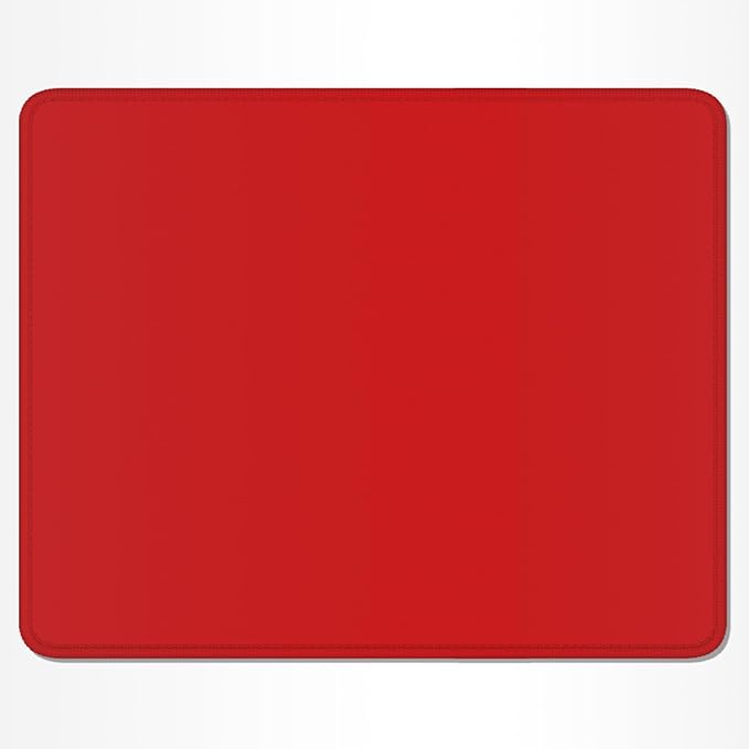 Auhoahsil Red Mouse Pad, 12 x 10 Inch Square Mousepad, 3mm Thick Rubber Mouse by Auhoahsil