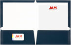 JAM PAPER Laminated Two Pocket Glossy School Folders - Image 2