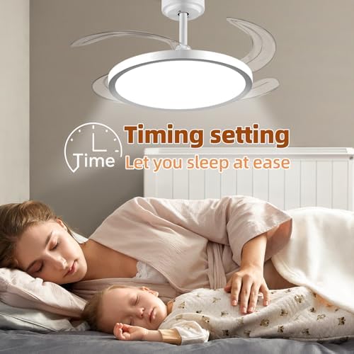 baysquirrel slim retractable ceiling fan with lights and, package contents
