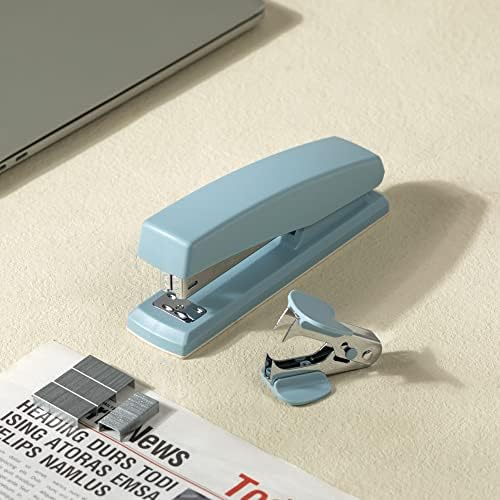 Deli Stapler, 25 Sheet Capacity, 1000 Staples & Staple Remover, Blue