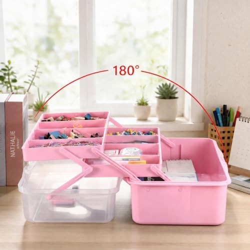 tackle box, 15-inch extra large art storage box showing dimensions