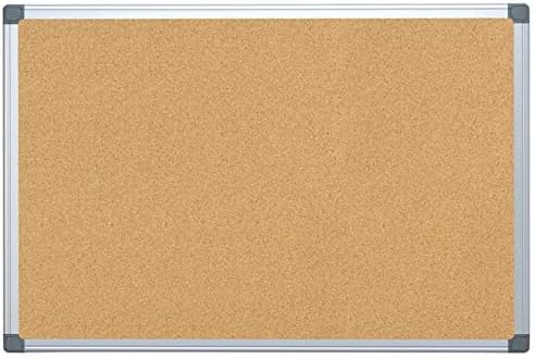 Office Depot Aluminum-Framed Cork Bulletin Board, 24" x 36"