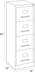 Scranton & Co 4 Drawer Metal Vertical File Cabinet - Image 3