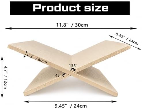 Faux Travertine Resin Book Stand, Large Open Book Holder Stand for Display &a...