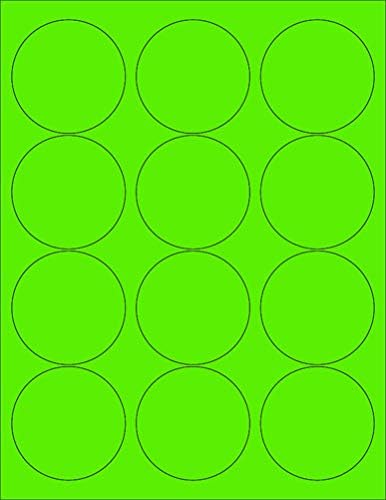 8-1/2 x 11" Neon Color High Light Fluorescent Labels by NextDayLabels