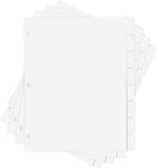 Binder Dividers for 3 Ring Binder, 1/8 Cut Tabs, Letter Size, Blank Write On - Image 2