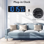 xrexs 16.5 in large digital wall clock wifi on a desk or shelf