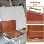 villcase wooden handheld painting box 14.56x9.05x1.77 inches –, side view
